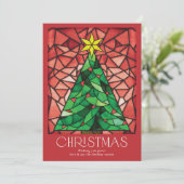 Vintage kerstfoto feestdagenkaart (Staand voorkant)