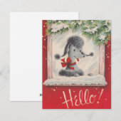 Vintage-kerstgebak Feestdagenkaart (Voorkant / Achterkant)