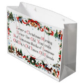 Vintage-kerstgedicht Large Cadeauzakje (Achterkant Gekanteld)