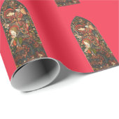 Vintage kerstGlas in lood Cadeaupapier (Rol Hoek)