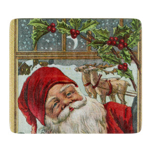 Vintage kerstglazen snijbord Christma Holiday Snijplank