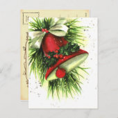 Vintage kerstgratie Briefkaart (Voorkant / Achterkant)