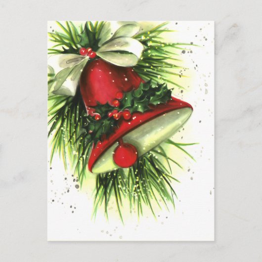 Vintage kerstgratie Briefkaart (Voorkant)