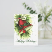 Vintage kerstgratie Briefkaart (Staand voorkant)