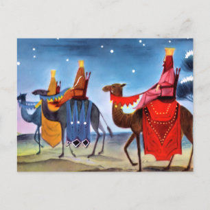 Vintage kerstgratie Briefkaart