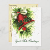 Vintage kerstgratie Briefkaart (Voorkant / Achterkant)