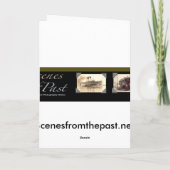 Vintage kerstgroet feestdagen kaart (Achterkant)