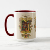 Vintage kerstgroet mok (Links)