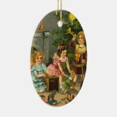 Vintage kerstgroet Ornament (Rechts)