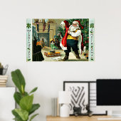 Vintage kerstgroet poster (Thuiskantoor)