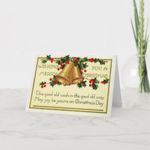 Vintage kerstgroeten Kaart