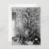 Vintage kerstherinneringen feestdagenkaart (Voorkant / Achterkant)