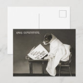 Vintage kersthond Humor Briefkaart (Voorkant / Achterkant)