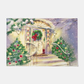 Vintage-kersthuis Deurmat (Voorkant)