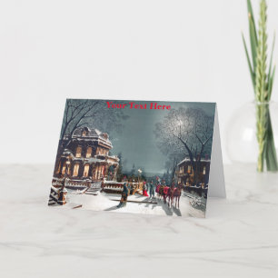 Vintage kerstkaart bedankkaart