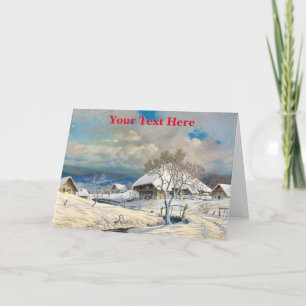 Vintage kerstkaart bedankkaart