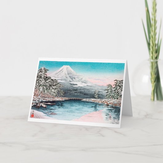 Vintage kerstkaart bedankkaart (Voorkant)