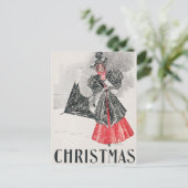 Vintage-kerstkaart Briefkaart (Staand voorkant)