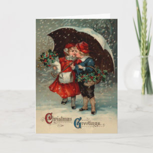 Vintage-kerstkaart, Ellen Clapsaddle Feestdagen Kaart