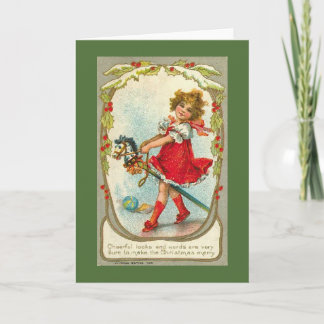 Vintage-kerstkaart Feestdagen Kaart
