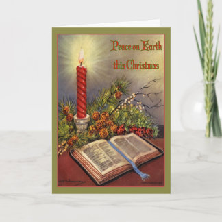 Vintage-kerstkaart Feestdagen Kaart