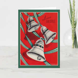 Vintage-kerstkaart Feestdagen Kaart