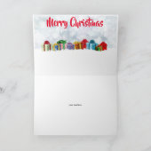 Vintage kerstkaart feestdagen kaart (Binnen)