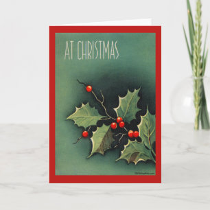 Vintage-kerstkaart Feestdagen Kaart
