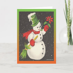 Vintage-kerstkaart Feestdagen Kaart