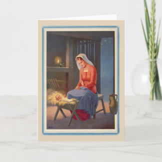 Vintage-kerstkaart Feestdagen Kaart