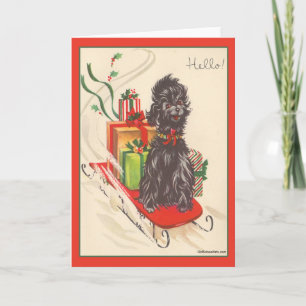 Vintage-kerstkaart Feestdagen Kaart