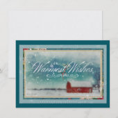 Vintage-kerstkaart Feestdagenkaart (Voorkant / Achterkant)