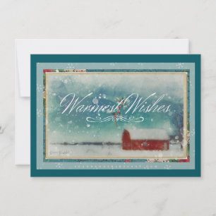 Vintage-kerstkaart Feestdagenkaart