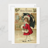 Vintage-kerstkaart Feestdagenkaart (Voorkant / Achterkant)