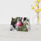 Vintage-kerstkaart Kaart (Gele Bloem)