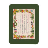 Vintage kerstkaart Magnet Magneet (Verticaal)