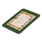 Vintage kerstkaart Magnet Magneet (Linkerzijde)