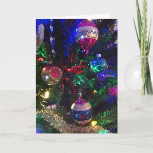 Vintage Kerstkaarten Feestdagen Kaart (Voorkant)