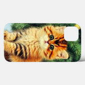 Vintage kerstkat Case-Mate iPhone case (Achterkant (horizontaal))