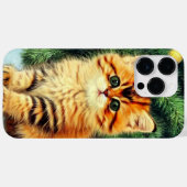 Vintage kerstkat Case-Mate iPhone case (Achterkant (horizontaal))