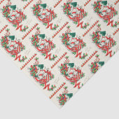 Vintage kerstkat Holiday Tissuepapier (Detail)
