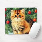 Vintage kerstkat muismat (Met muis)