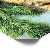 Vintage kerstkat poster (Hoek)