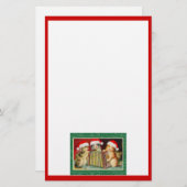 Vintage kerstkatten briefpapier (Voorkant / Achterkant)