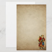 Vintage-kerstkerstbejaarde wereldkerstbedekking briefpapier (Voorkant / Achterkant)