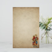 Vintage-kerstkerstbejaarde wereldkerstbedekking briefpapier (Staand voorkant)