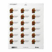 Vintage-kerstkerstbejaarde wereldkerstbedekking etiket (Full Sheet)