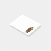 Vintage-kerstkerstbejaarde wereldkerstbedekking post-it® notes (Schuin)