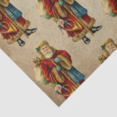 Vintage-kerstkerstbejaarde wereldkerstbedekking tissuepapier (Detail)