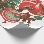 Vintage kerstkerstkerstkerstbedekking en danskinde cadeaupapier (Hoek)